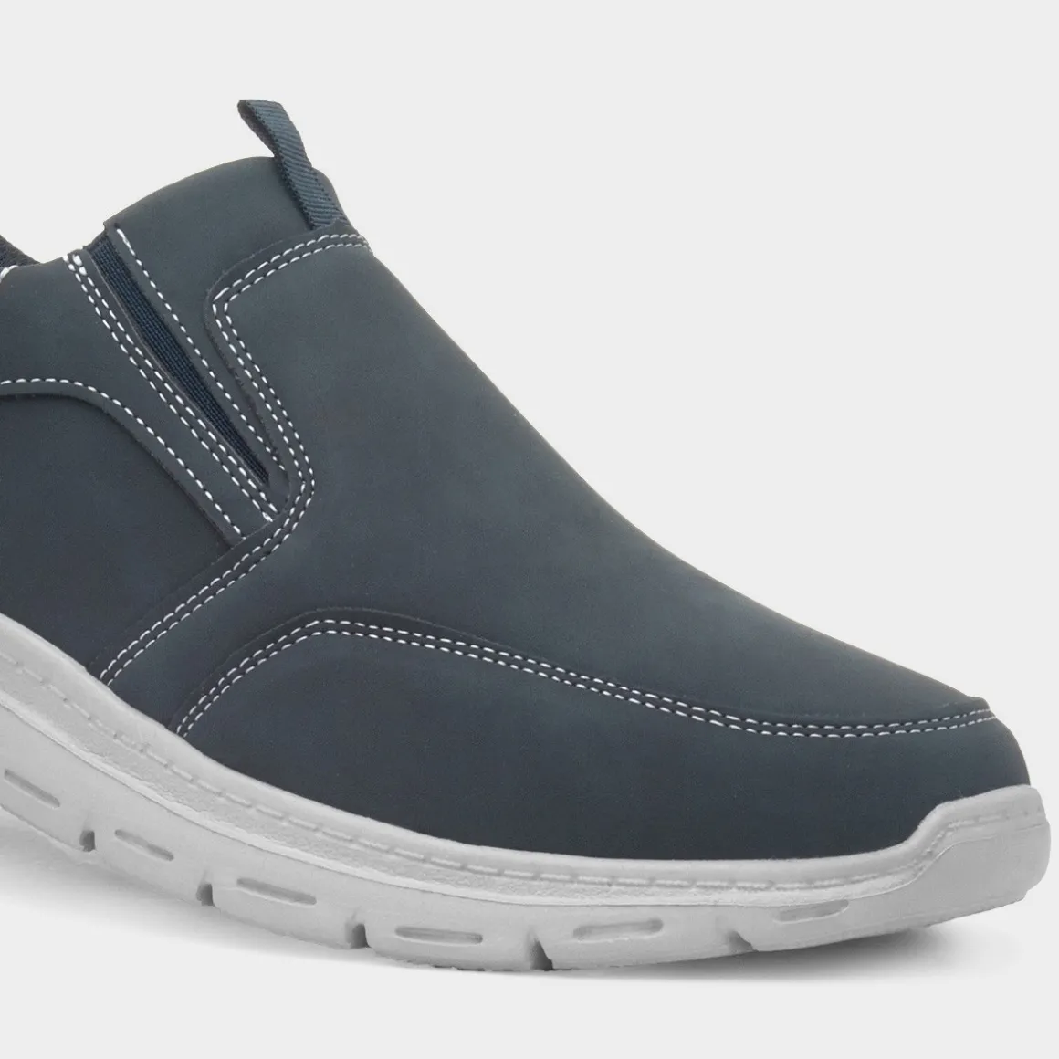 Hobos Henry Mens Navy Slip On Shoe