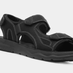 Hobos Hogan Mens Black Easy Fasten Sandal