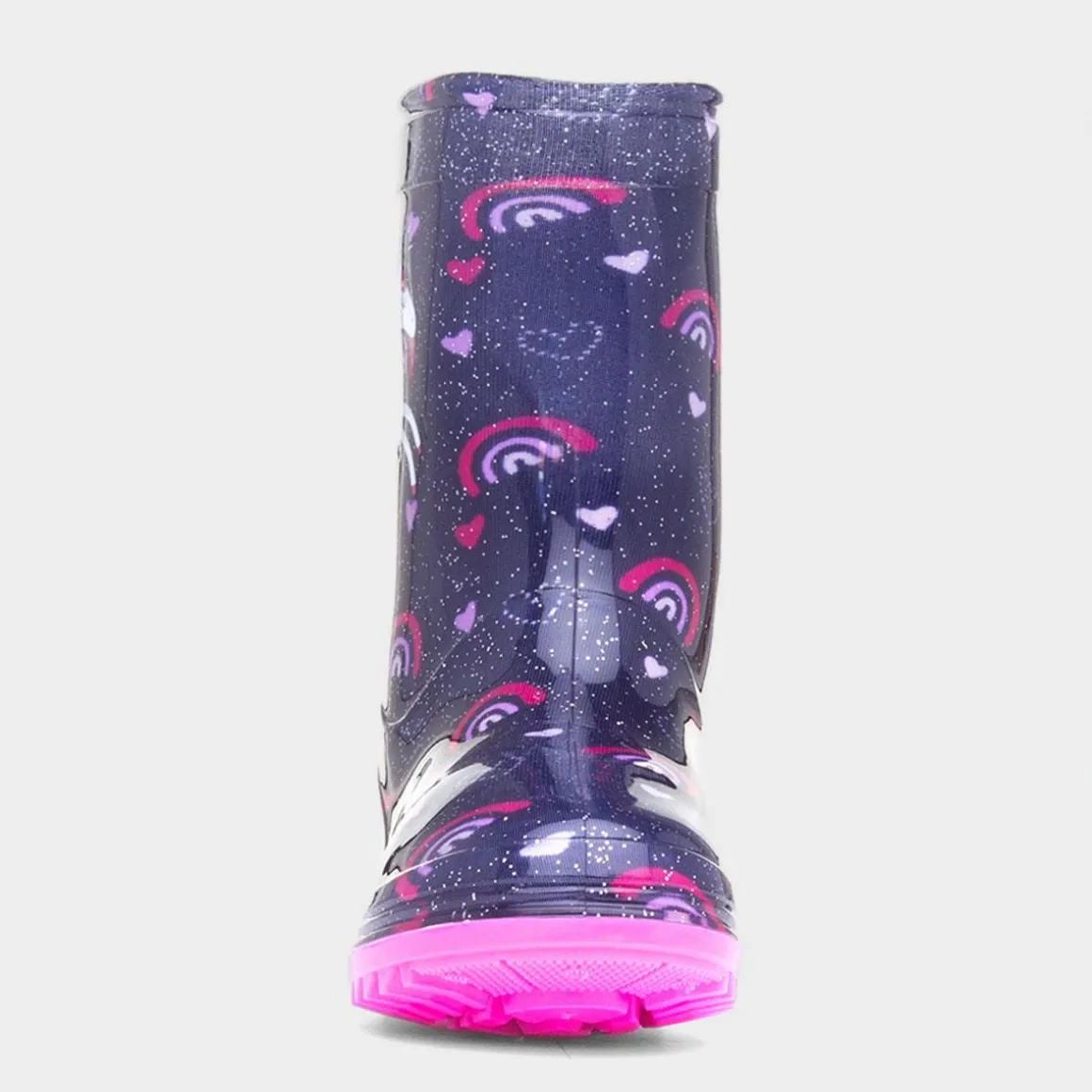 Hurricane Girl's Blue Glitter Unicorn Welly