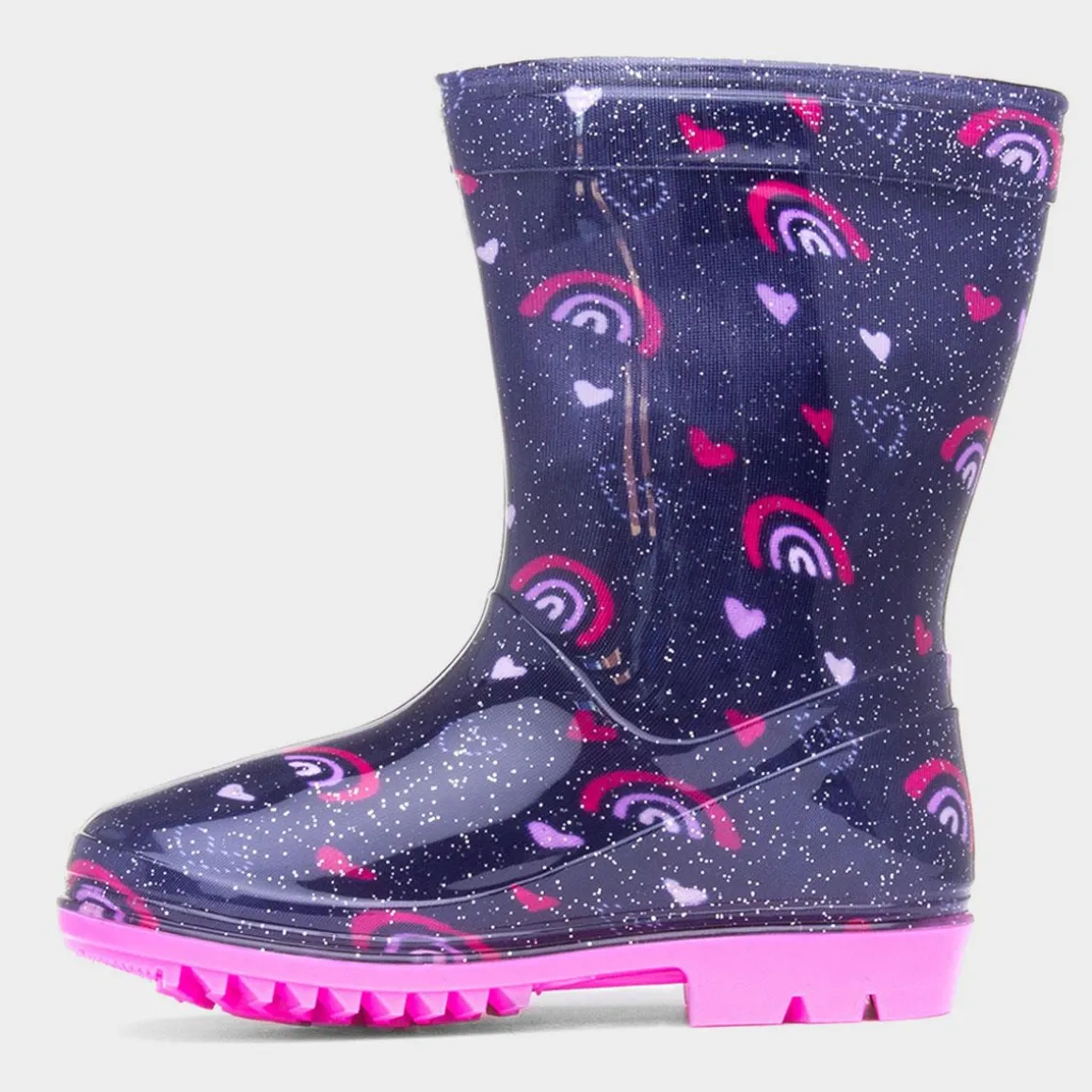 Hurricane Girl's Blue Glitter Unicorn Welly