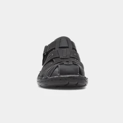 Hush Puppies Albert Mens Black Fisherman Sandal