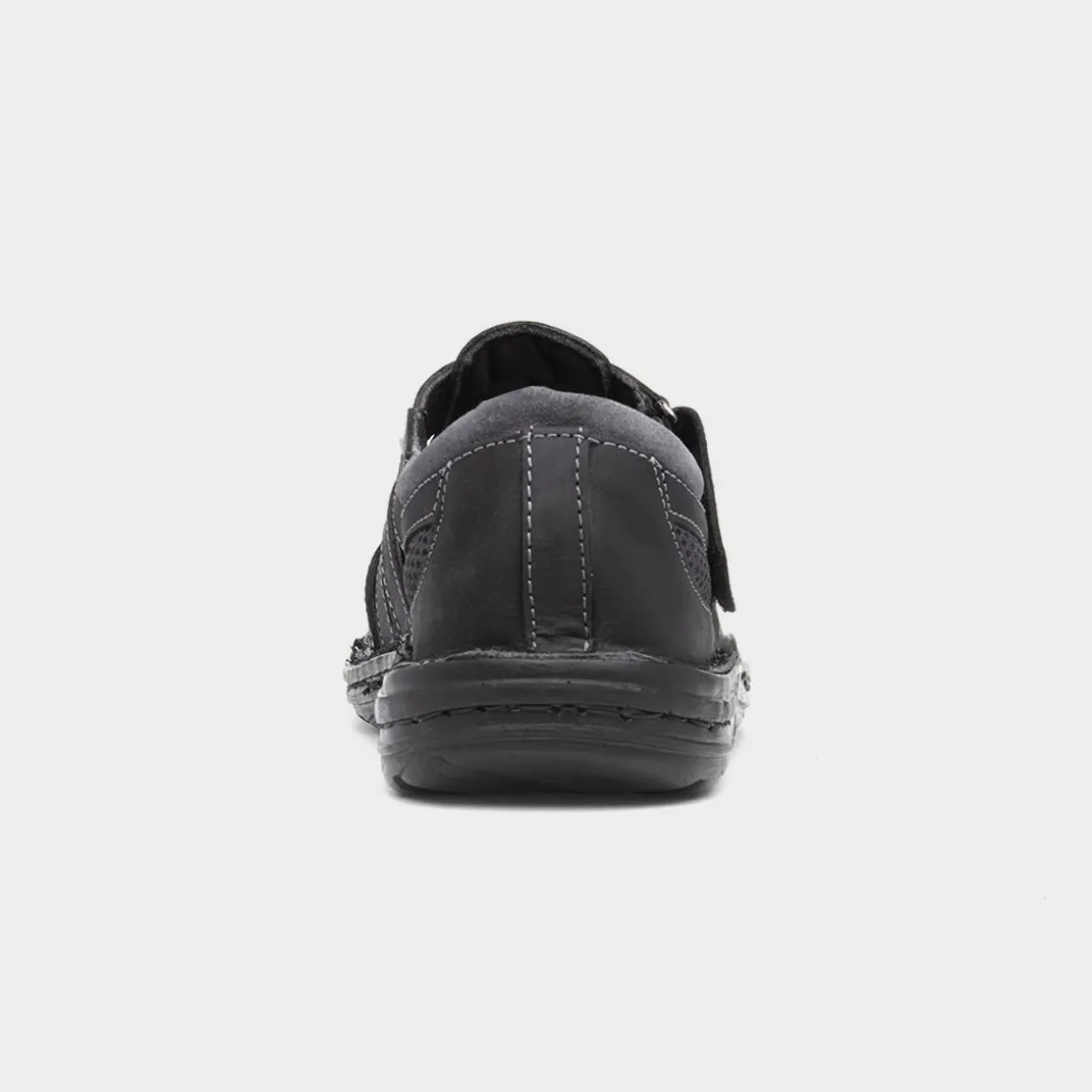 Hush Puppies Albert Mens Black Fisherman Sandal