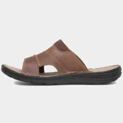 Hush Puppies Archer Mens Tan Leather Mule Sandal