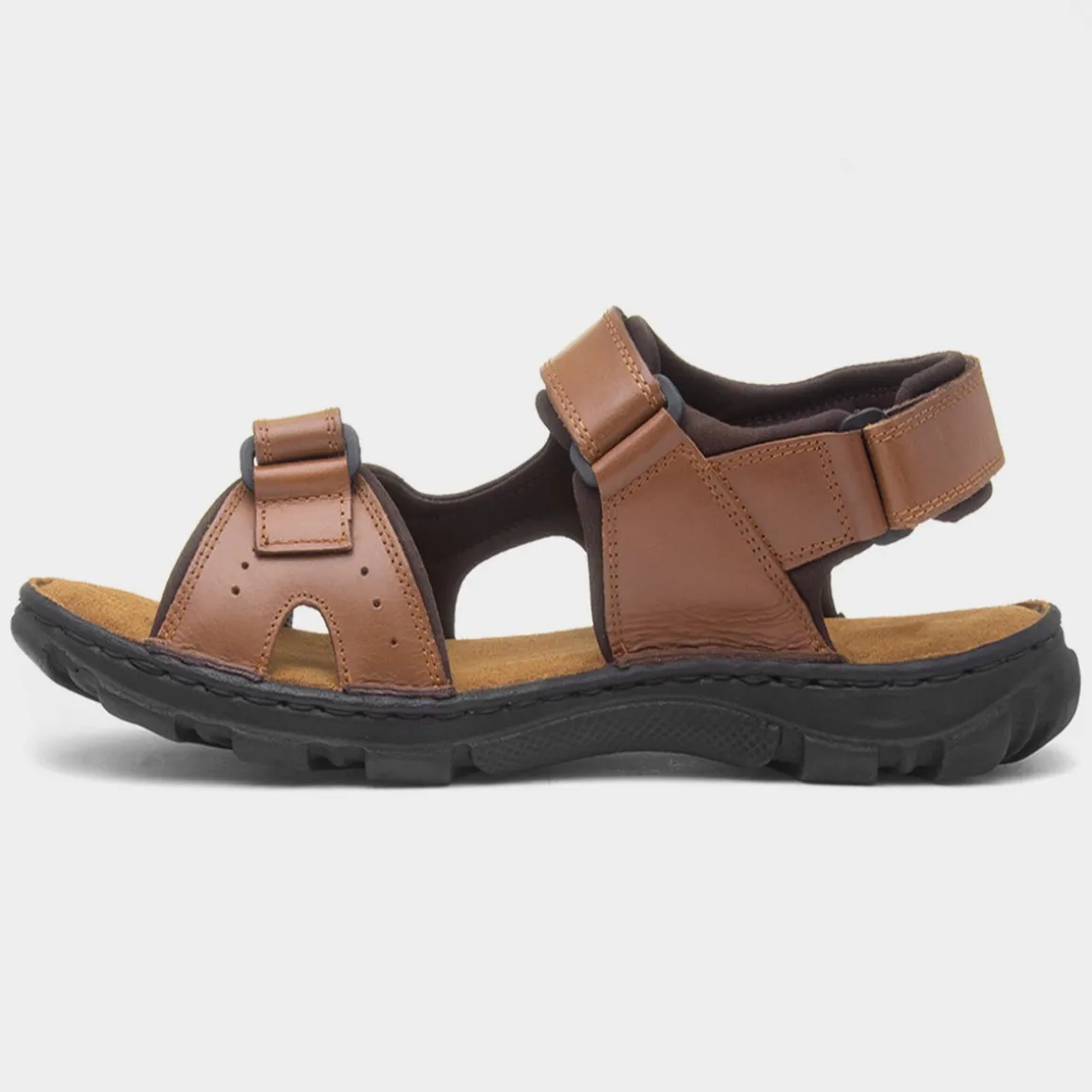 Hush Puppies Avery Mens Tan Leather Sandal