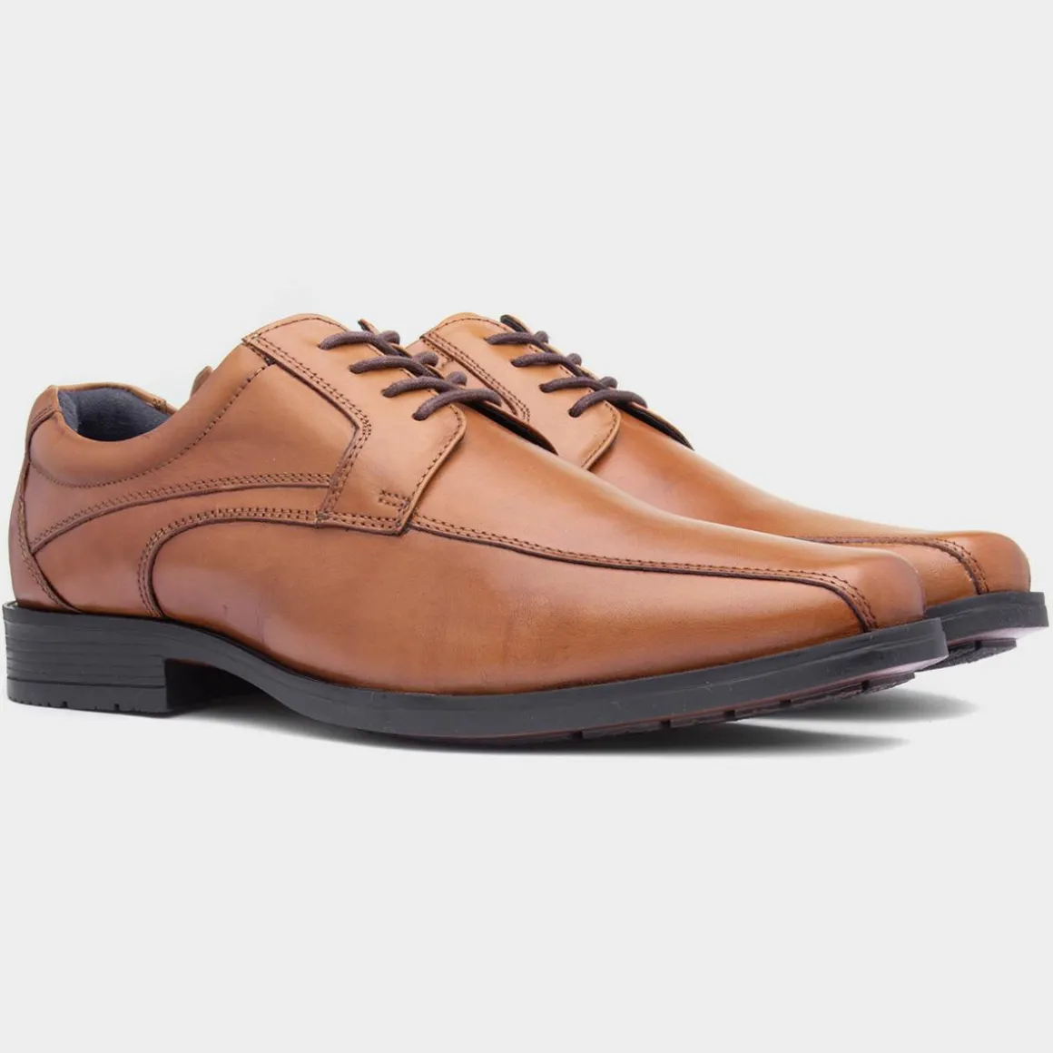 Hush Puppies Brandon Mens Tan Leather Shoe