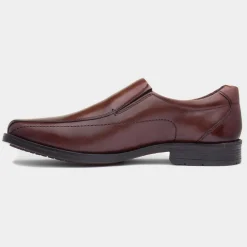 Hush Puppies Brody Mens Chocolate Leather Shoe