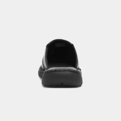 Hush Puppies Carson Mens Black Mule Leather Sandal