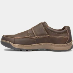 Hush Puppies Casper Mens Brown Leather Shoe