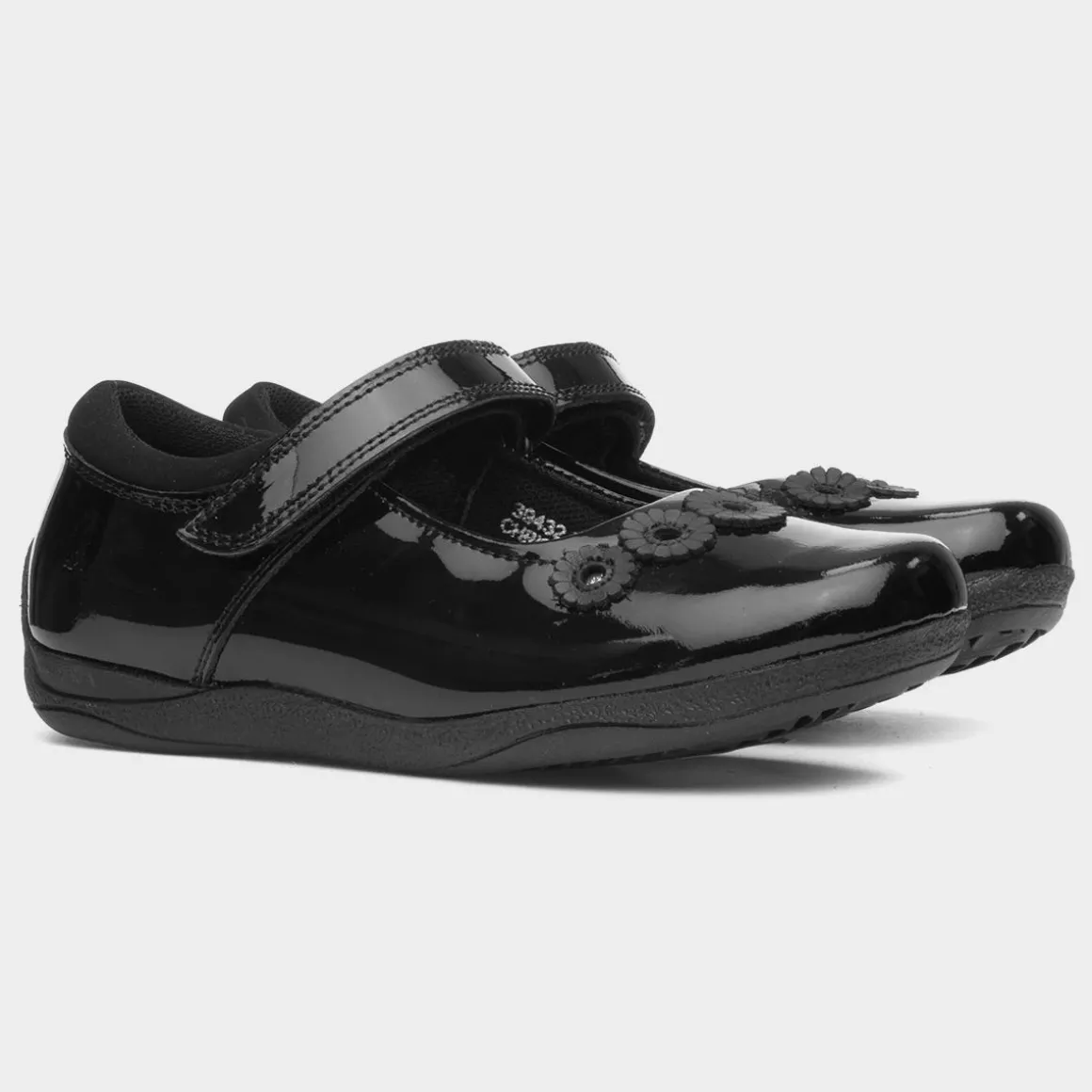 Hush Puppies Christina Girls' Black Leather Shoe