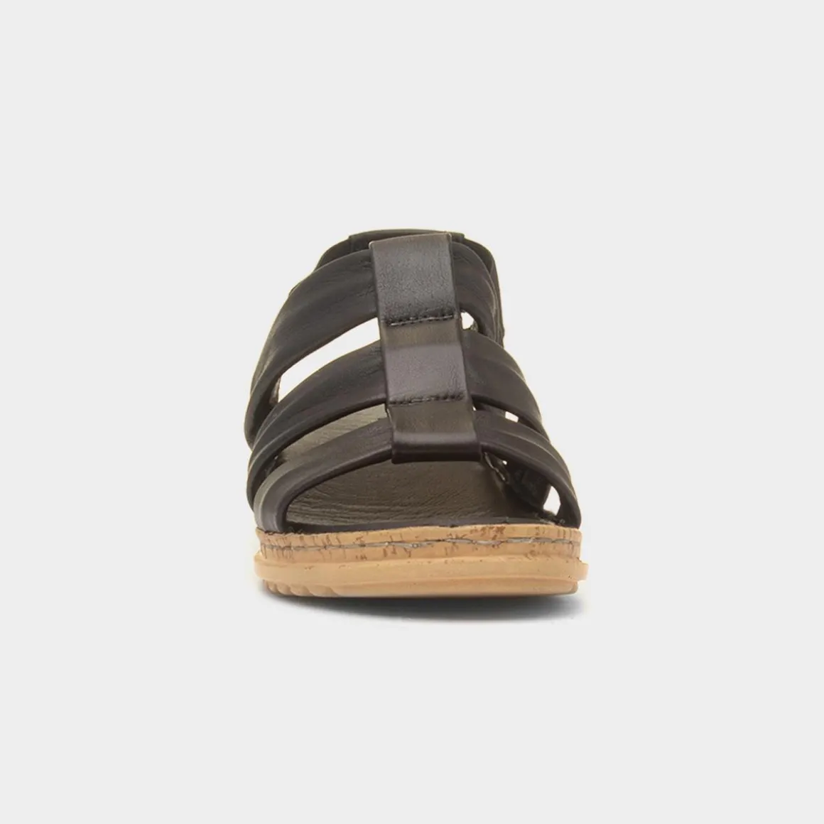 Hush Puppies Eden Womens Black Leather Sandal