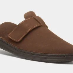 Hush Puppies Edward Mens Brown Leather Mule Sandal