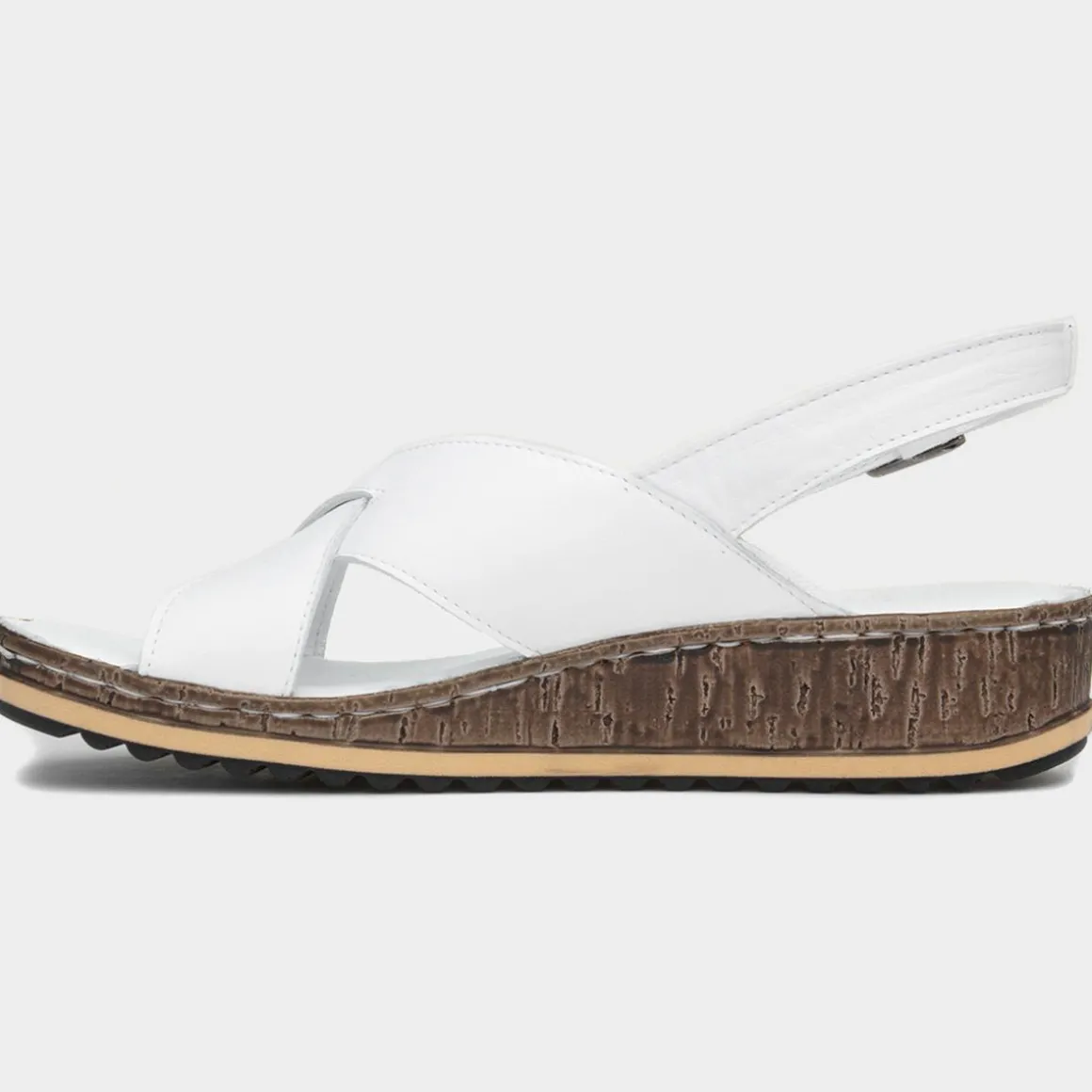 Hush Puppies Elena Womens White Wedge Sandal