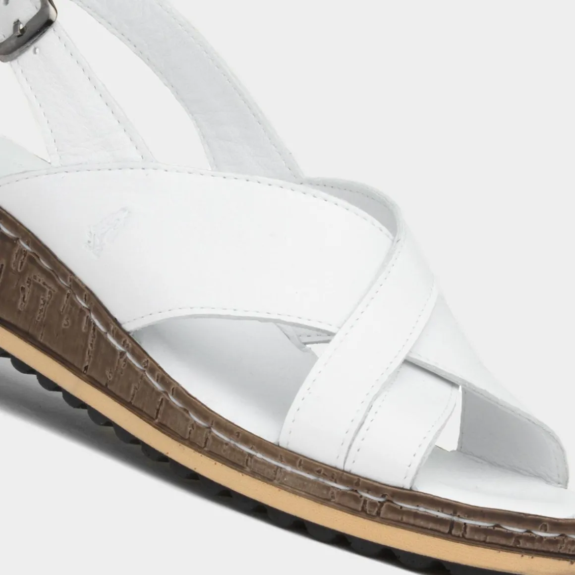 Hush Puppies Elena Womens White Wedge Sandal