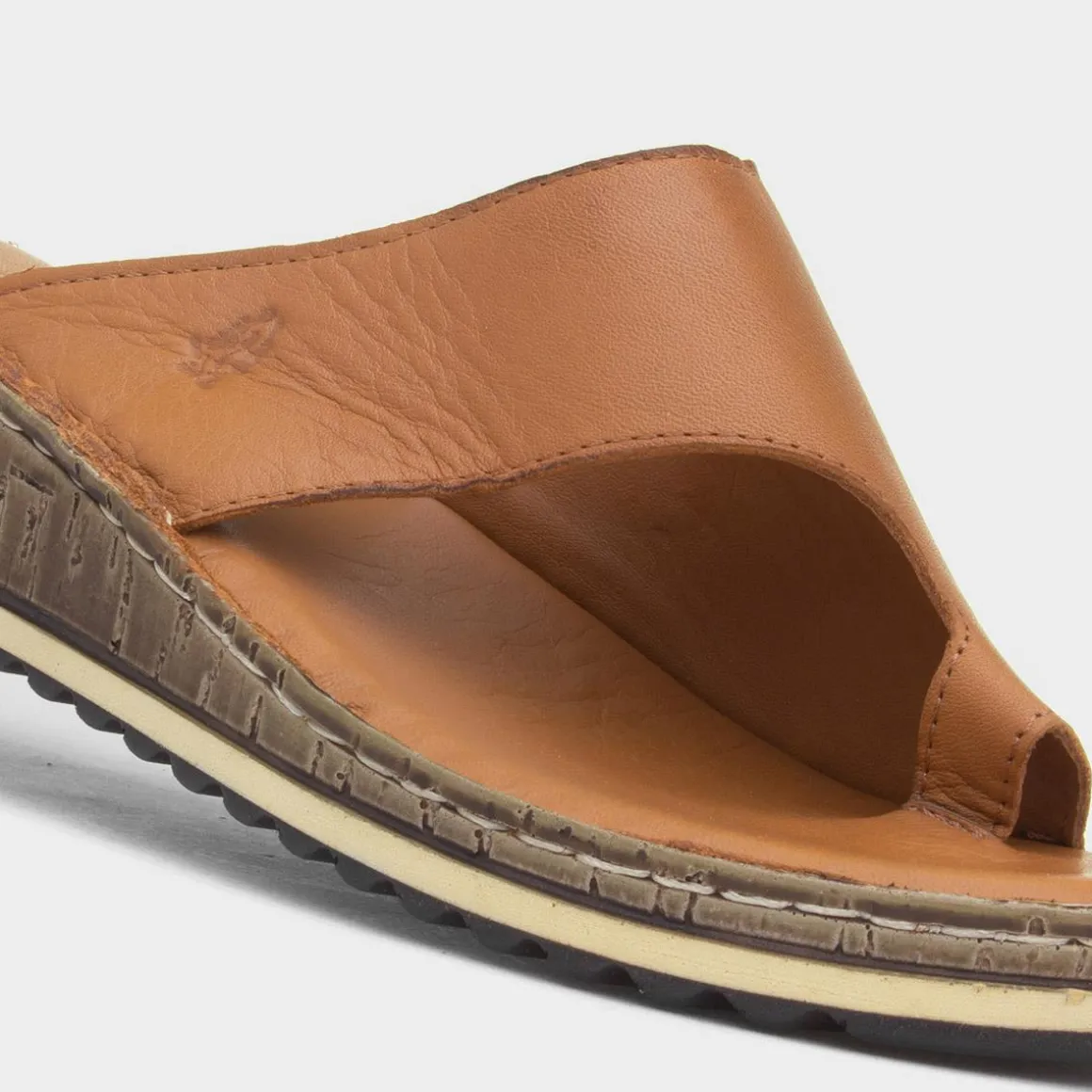 Hush Puppies Elissa Womens Tan Leather Sandal