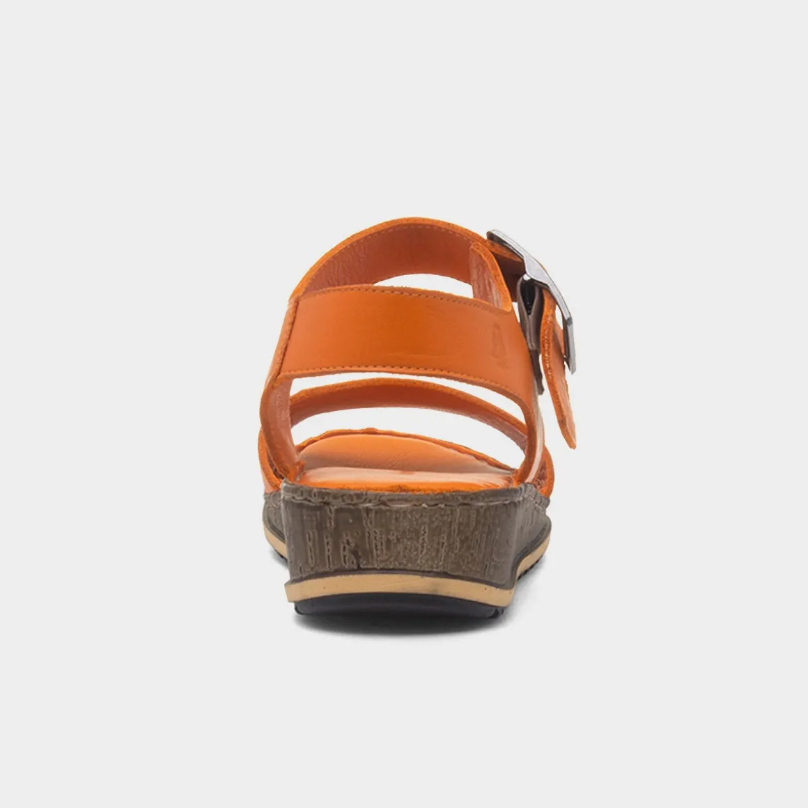 Hush Puppies Ellie Womens Orange Leather Sandal