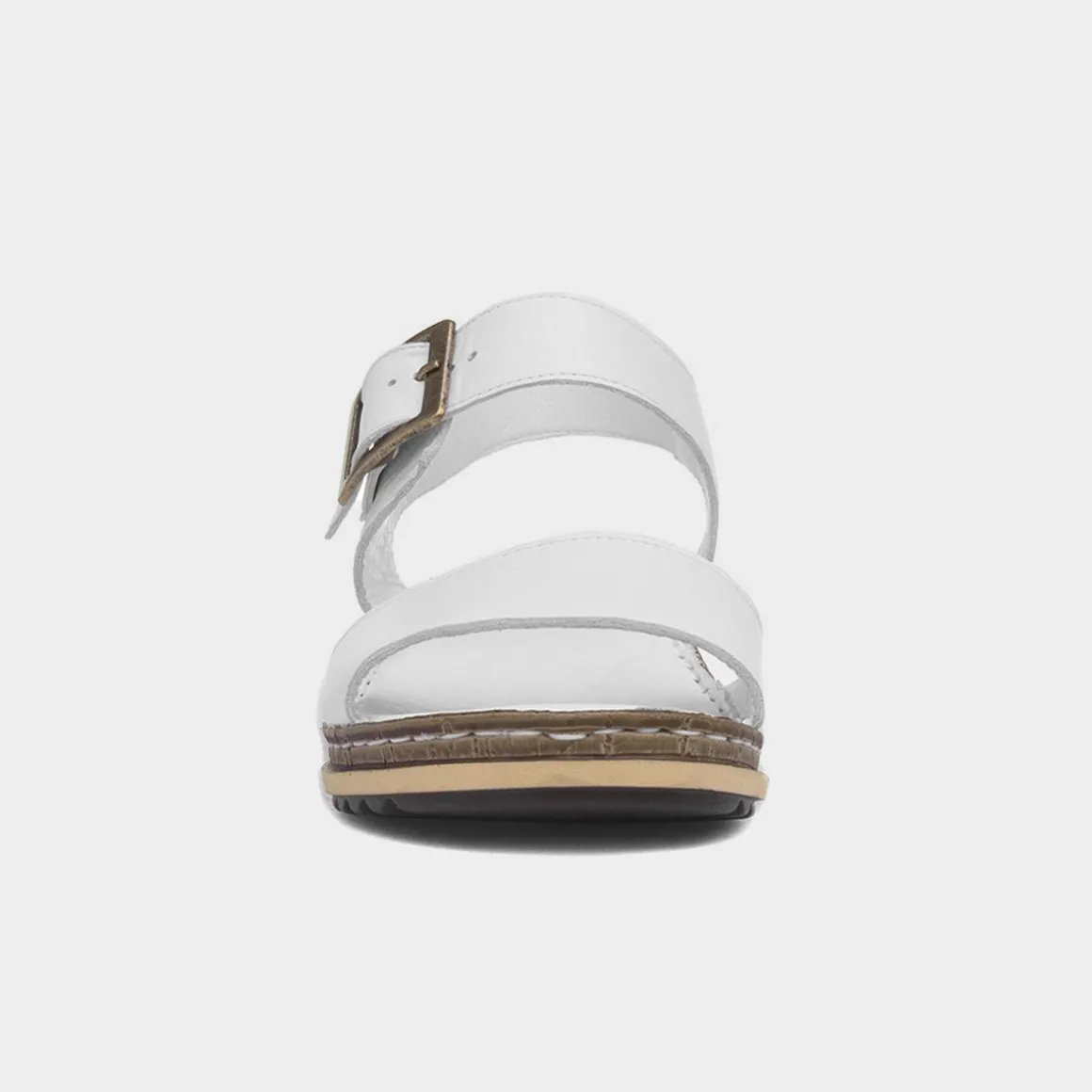 Hush Puppies Ellie Womens White Leather Sandal