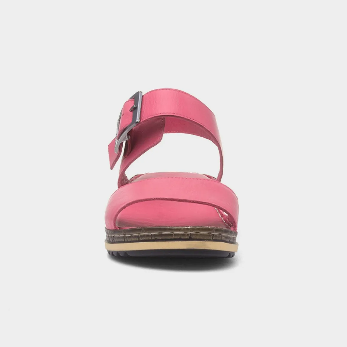 Hush Puppies Ellie Womens Fuchsia Leather Sandal
