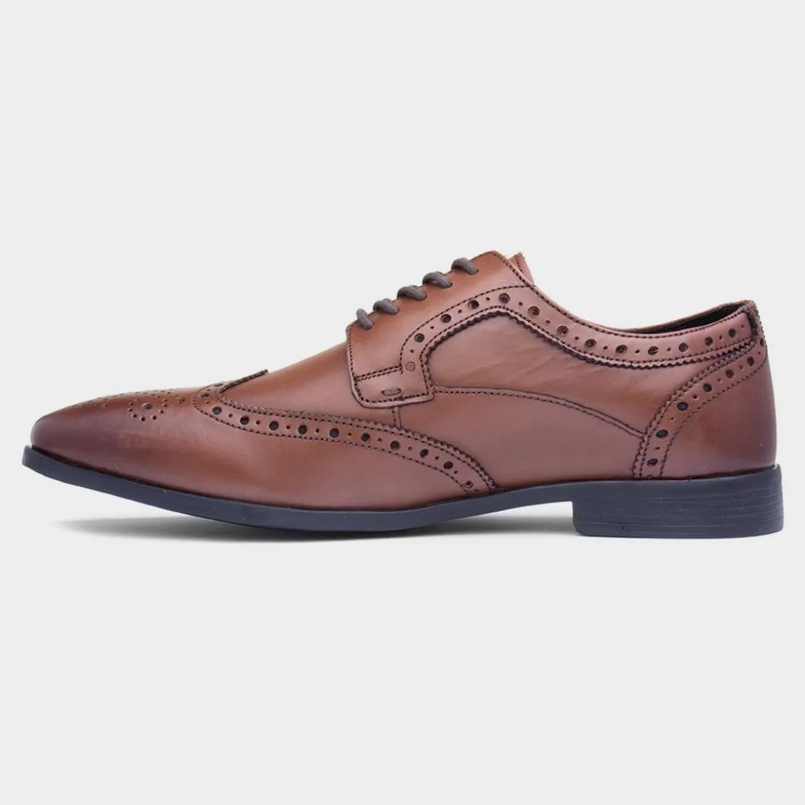 Hush Puppies Elliot Mens Tan Leather Brogue Shoe