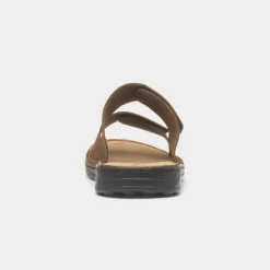 Hush Puppies Eugene Mens Brown Leather Mule Sandal
