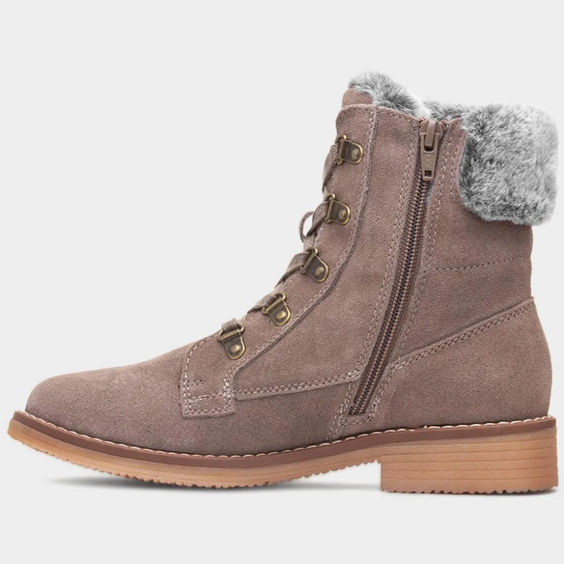 Hush Puppies Florence Women Taupe Ankle Boot