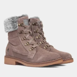Hush Puppies Florence Women Taupe Ankle Boot
