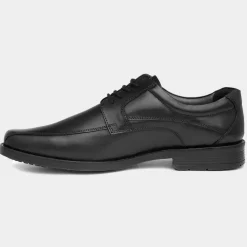 Hush Puppies Hackney Mens Black Leather Shoe