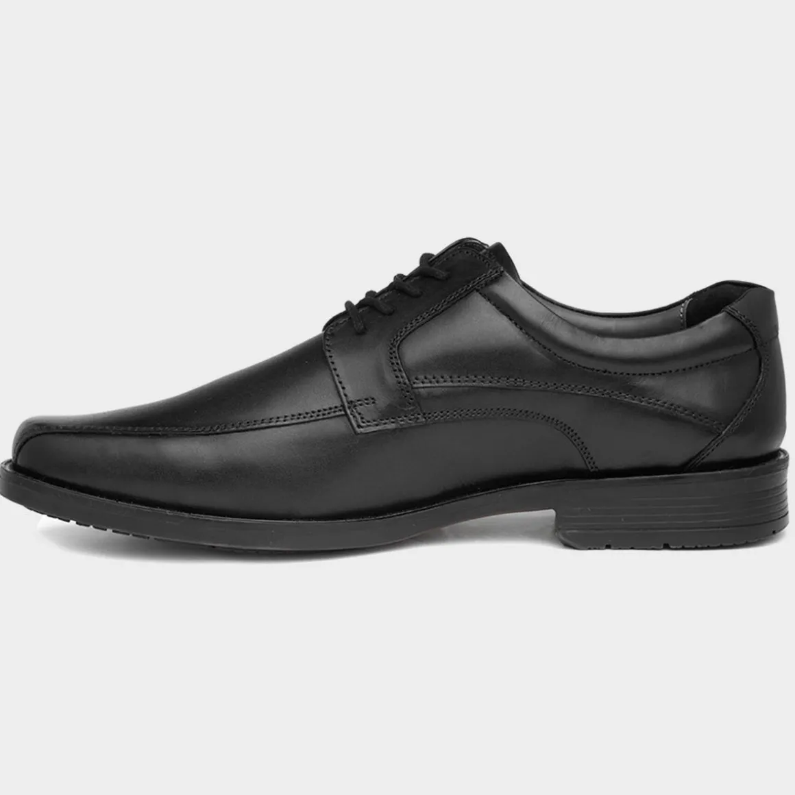 Hush Puppies Hackney Mens Black Leather Shoe