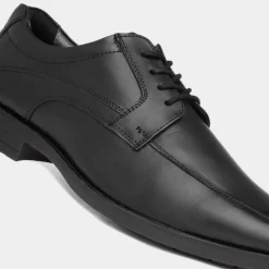 Hush Puppies Hackney Mens Black Leather Shoe