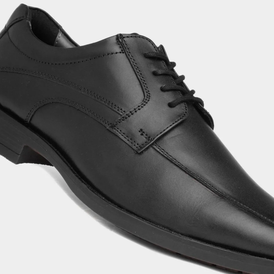 Hush Puppies Hackney Mens Black Leather Shoe
