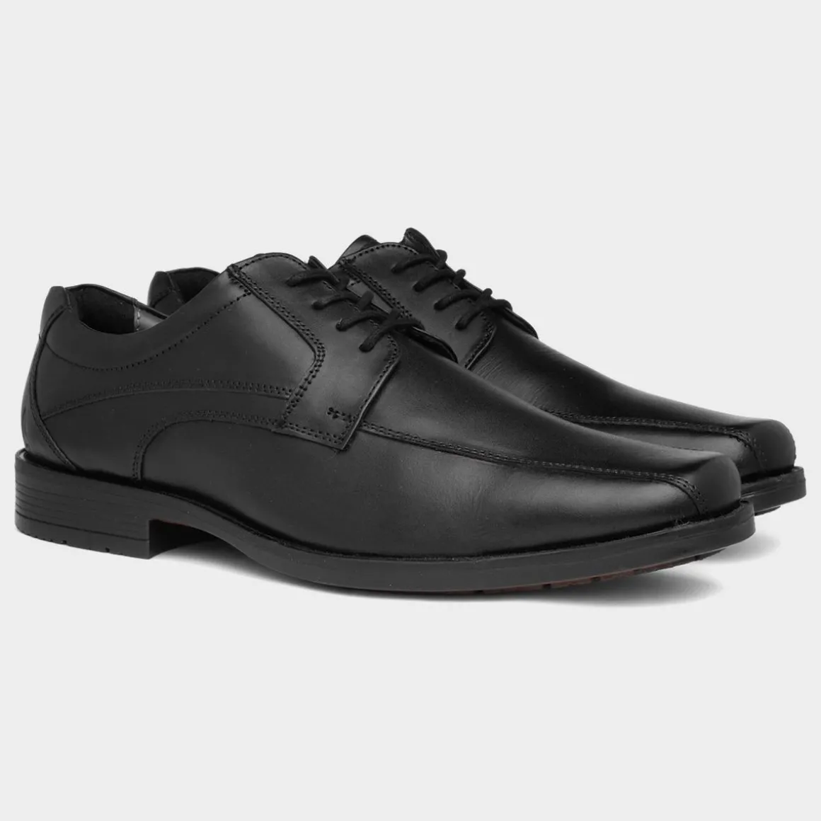 Hush Puppies Hackney Mens Black Leather Shoe