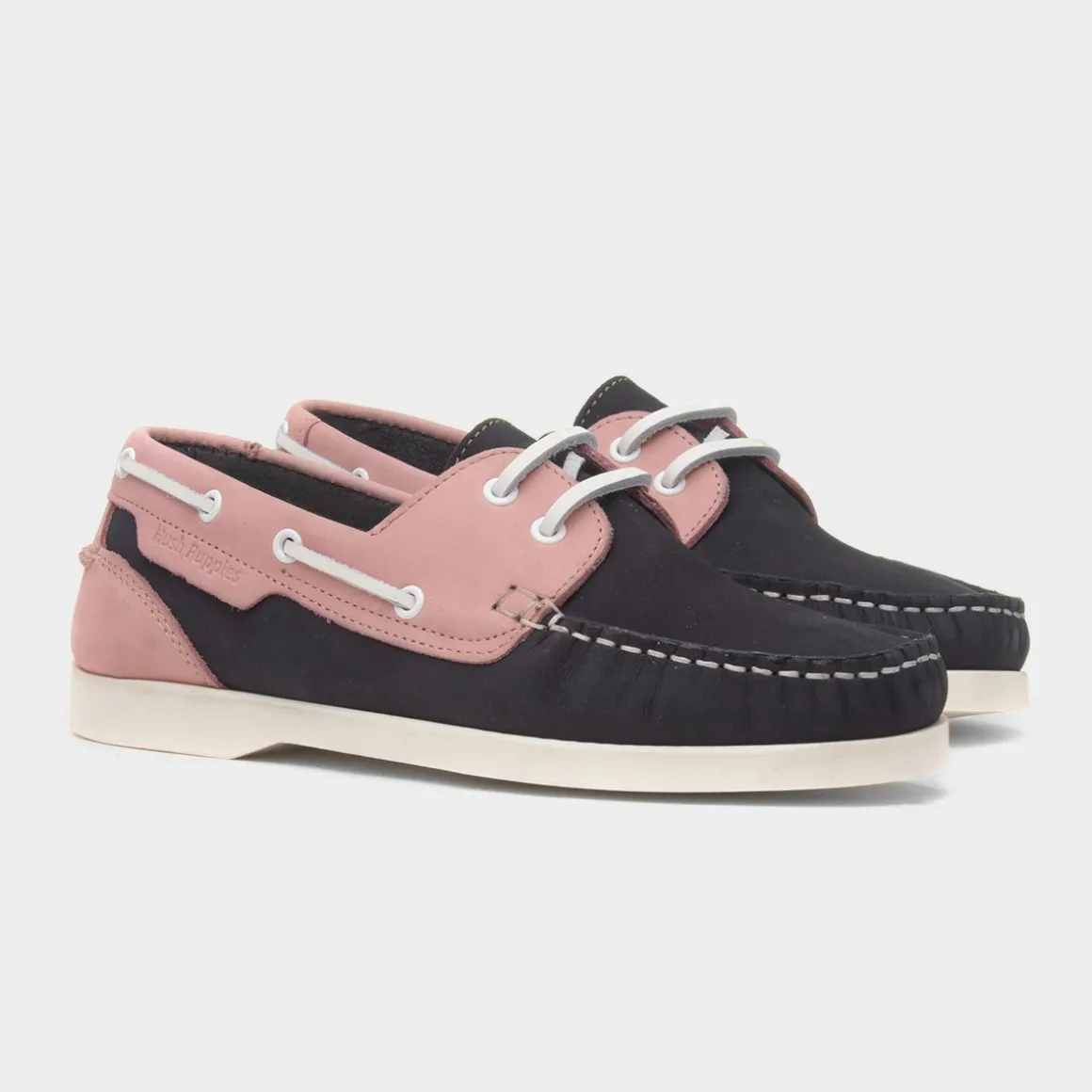 Hush Puppies Isabel Womens Navy Leather Boat Shoe