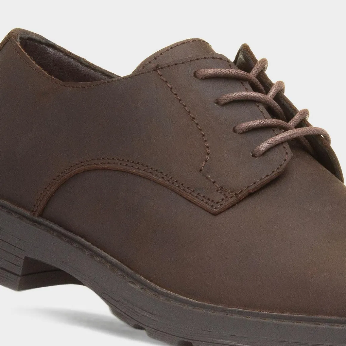 Hush Puppies Jerry Mens Brown Leather Casual Shoe