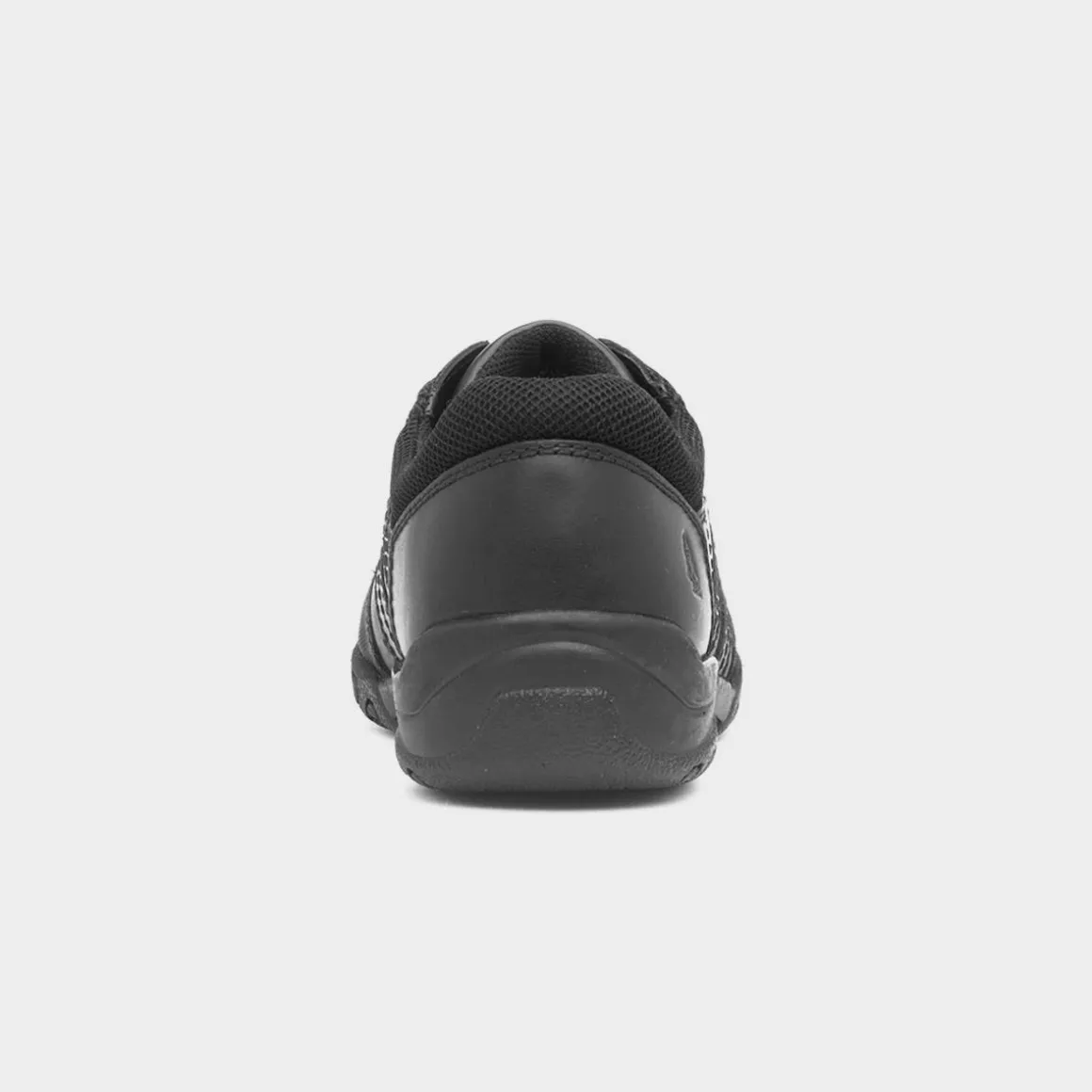 Hush Puppies Jezza Snr Boys Black School Shoe