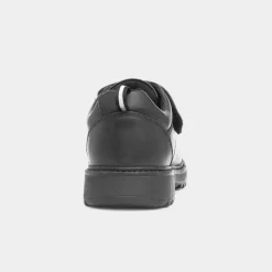 Hush Puppies Kansas Boys Black Leather Shoe