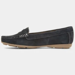 Hush Puppies Margot Womens Navy Leather Loafer