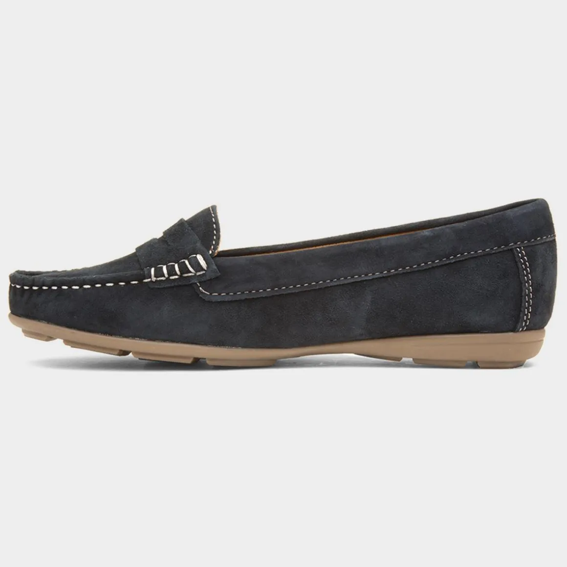 Hush Puppies Margot Womens Navy Leather Loafer