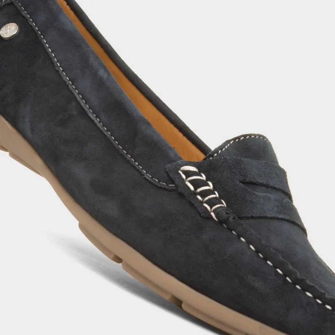 Hush Puppies Margot Womens Navy Leather Loafer