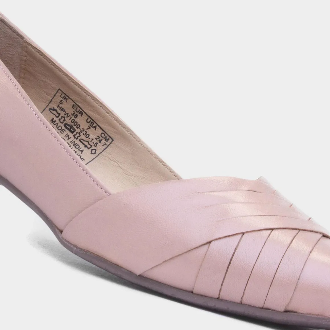 Hush Puppies Marley Womens Blush Leather Ballerina