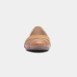 Hush Puppies Marley Womens Tan Leather Ballerina