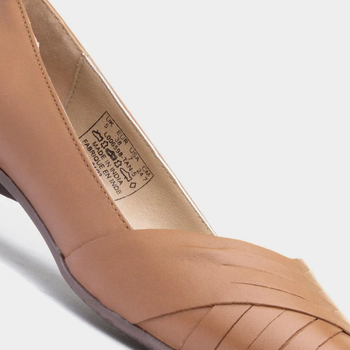 Hush Puppies Marley Womens Tan Leather Ballerina