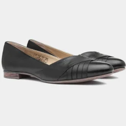 Hush Puppies Marley Womens Black Leather Shoe