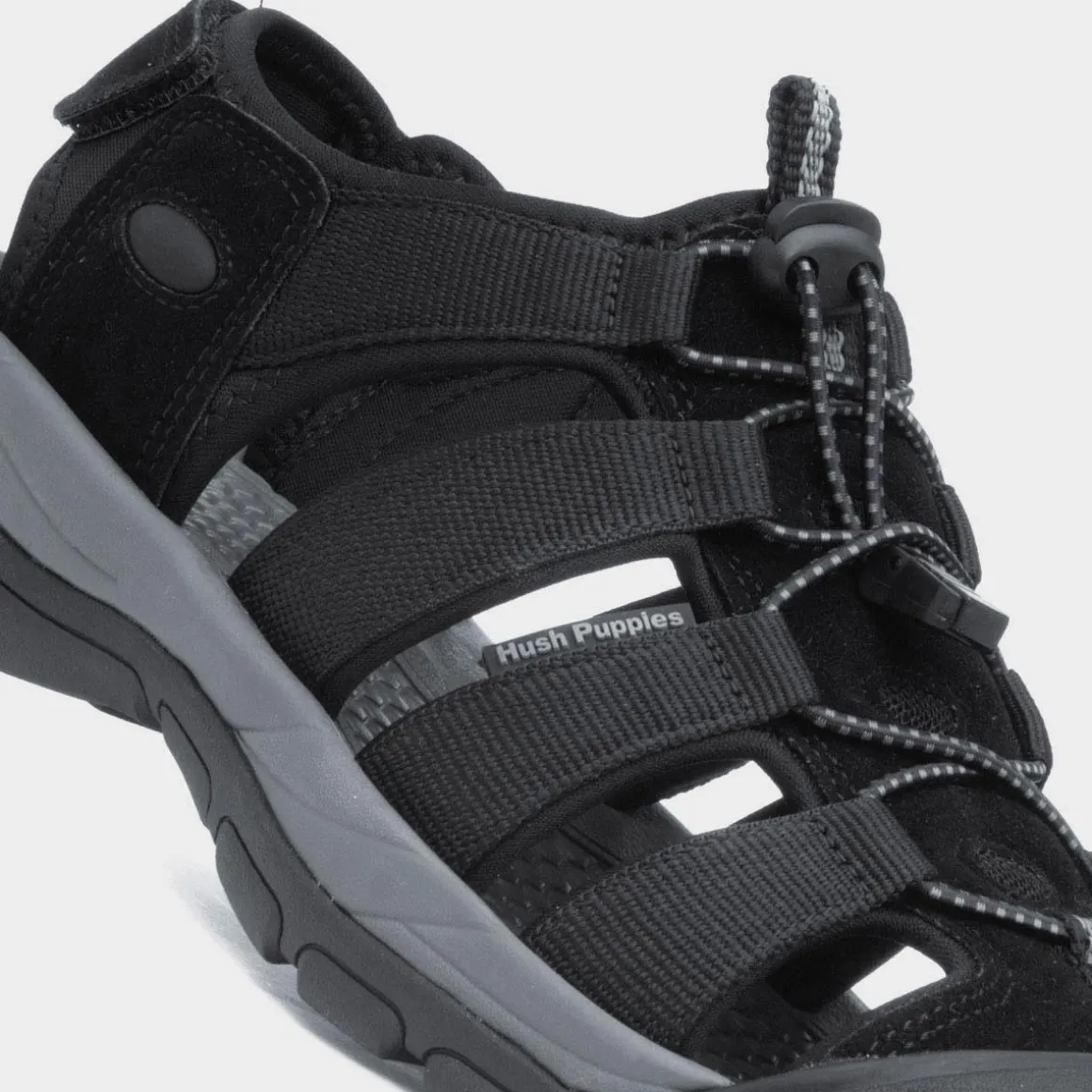Hush Puppies Peru Mens Black Sandal
