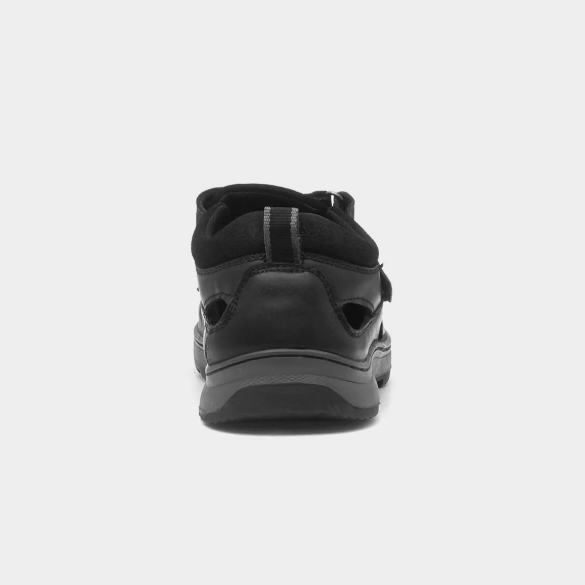 Hush Puppies Rucker Mens Black Leather Sandal