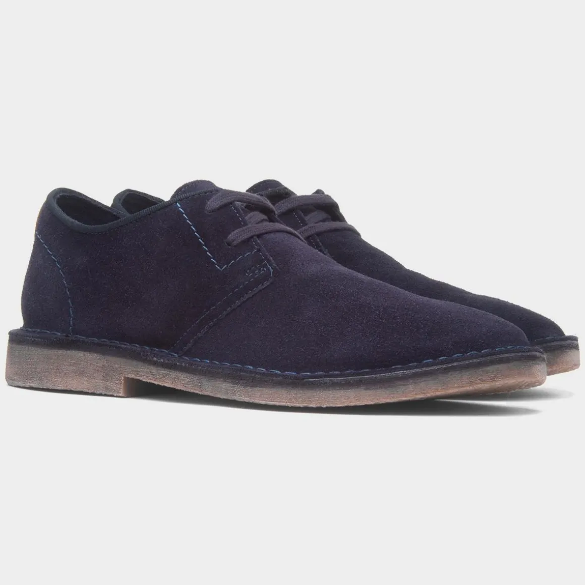 Hush Puppies Scout Mens Navy Leather Shoe