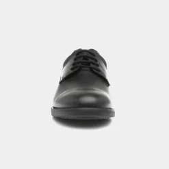 Hush Puppies Tim Boys Black Leather Shoe