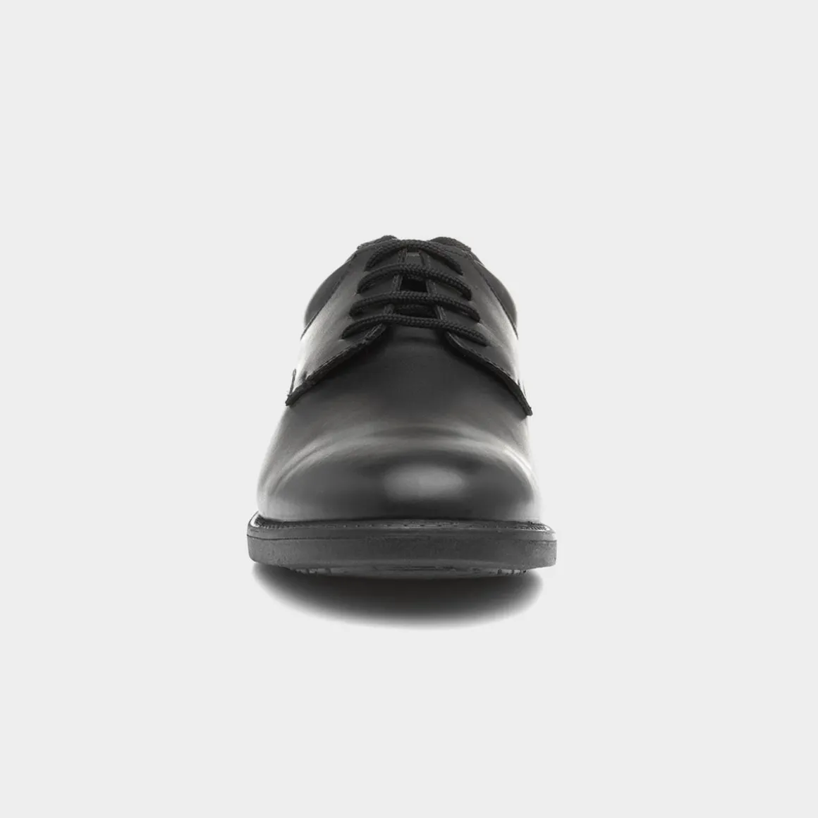 Hush Puppies Tim Boys Black Leather Shoe
