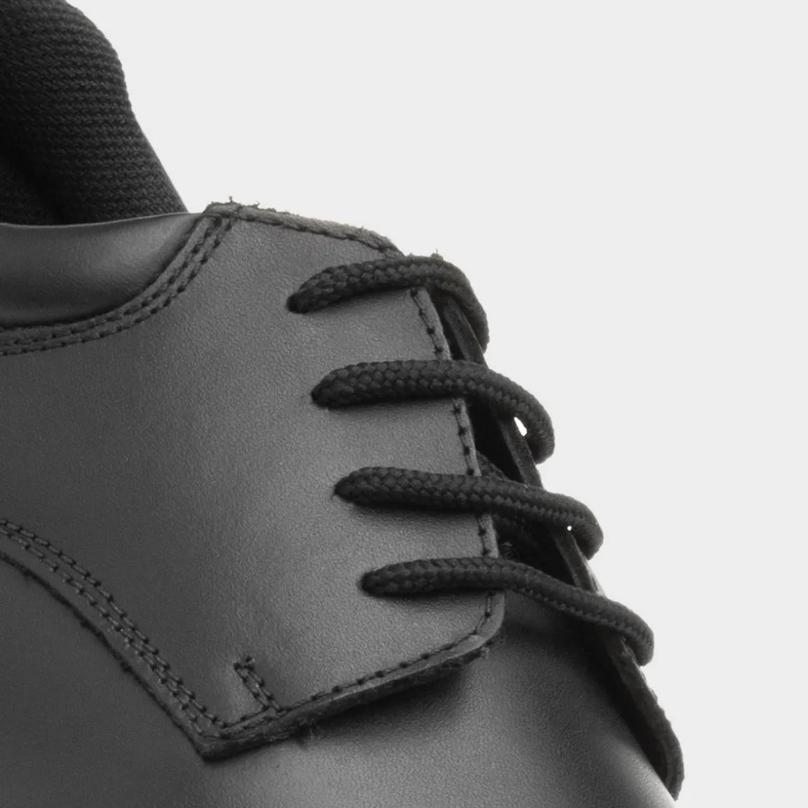 Hush Puppies Tim Boys Black Leather Shoe