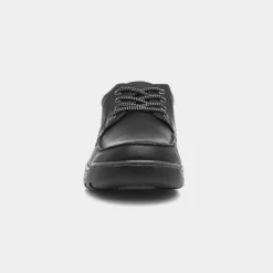 Hush Puppies Tucker Mens Leather Shoe in Black