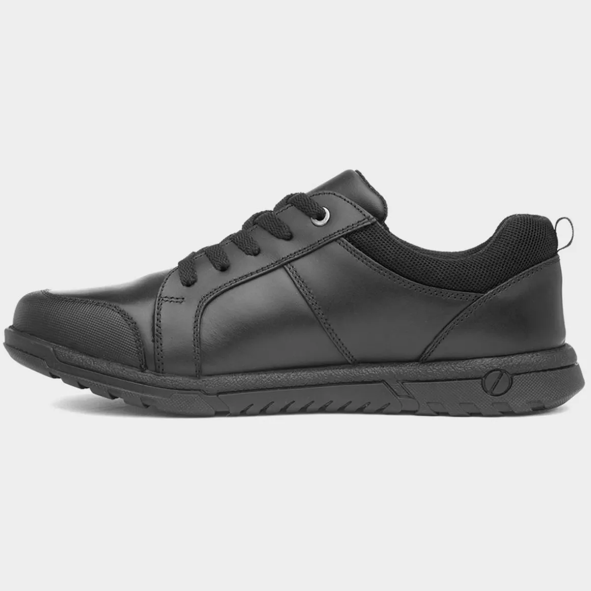 Hush Puppies Washington Boys Black Leather Shoe