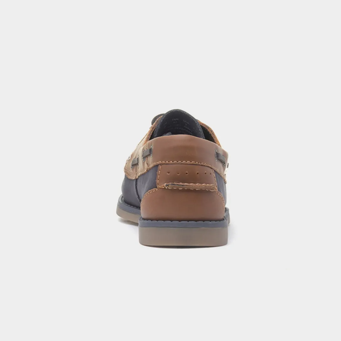 Hush Puppies Wilson Mens Navy Leather Boat Shoe